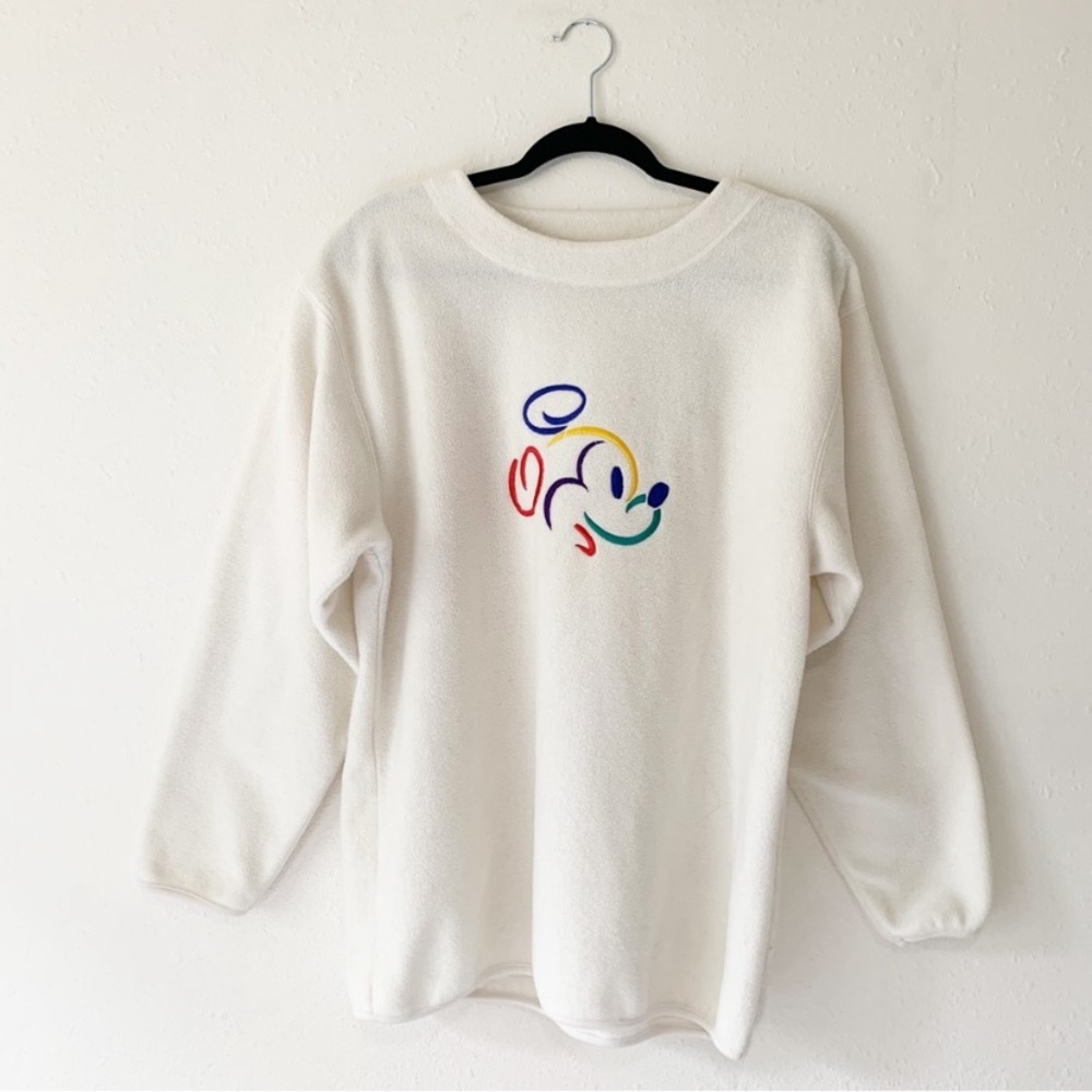 Vintage Y2K Mickey Mouse Fleece Pullover Sweater